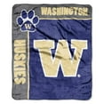 thumbnail image 1 of NCAA Washington Huskies 50-Inch-by-60-Inch Raschel Plush Throw "School Spirit" Design, 1 of 2