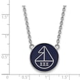 thumbnail image 2 of 925 Sterling Silver Cable Necklace Chain LogoArt Sigma Sorority Symbol Large Color Enamel Pendant 18 inch 19 mm, 2 of 2