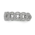 thumbnail image 3 of Solid 14K White Gold Diamond Wedding Band Ring Size 8 (.498 cttw.), 3 of 8