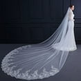 thumbnail image 1 of OUNONA Cathedral Length Wedding Veil White 1Pcs Simple Veil For Bride Wedding, 1 of 5