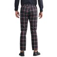 thumbnail image 3 of Pantalones de cuadros impresos INSPIRE CHIC para hombre, ajuste regular, frente plano, pantalones de oficina a cuadros, 3 of 6
