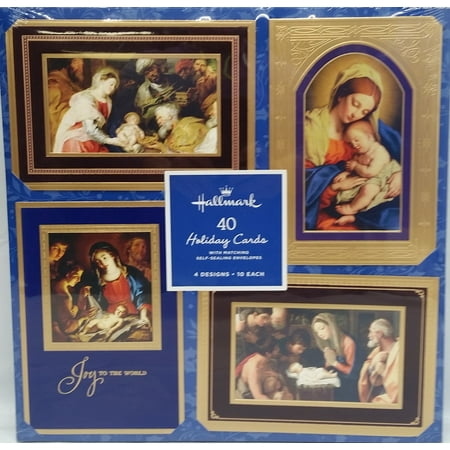 Hallmark The Christmas Card Cast Hallmark 40-Count Religious Christmas Holiday Cards with Envelopes ()