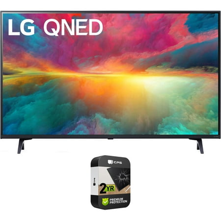 LG 43QNED75URA 43 Inch 4K HDR Smart Quantum Dot NanoCell TV (2023 Model) Bundle with 2 YR CPS Enhanced Protection Pack