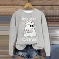 thumbnail image 2 of Women's Hoodless Sweatshirt for Women Lightweight Halloween Crew Neck Top for Seasonal Comfort and Cozy Wear Light Gray XL, 2 of 4