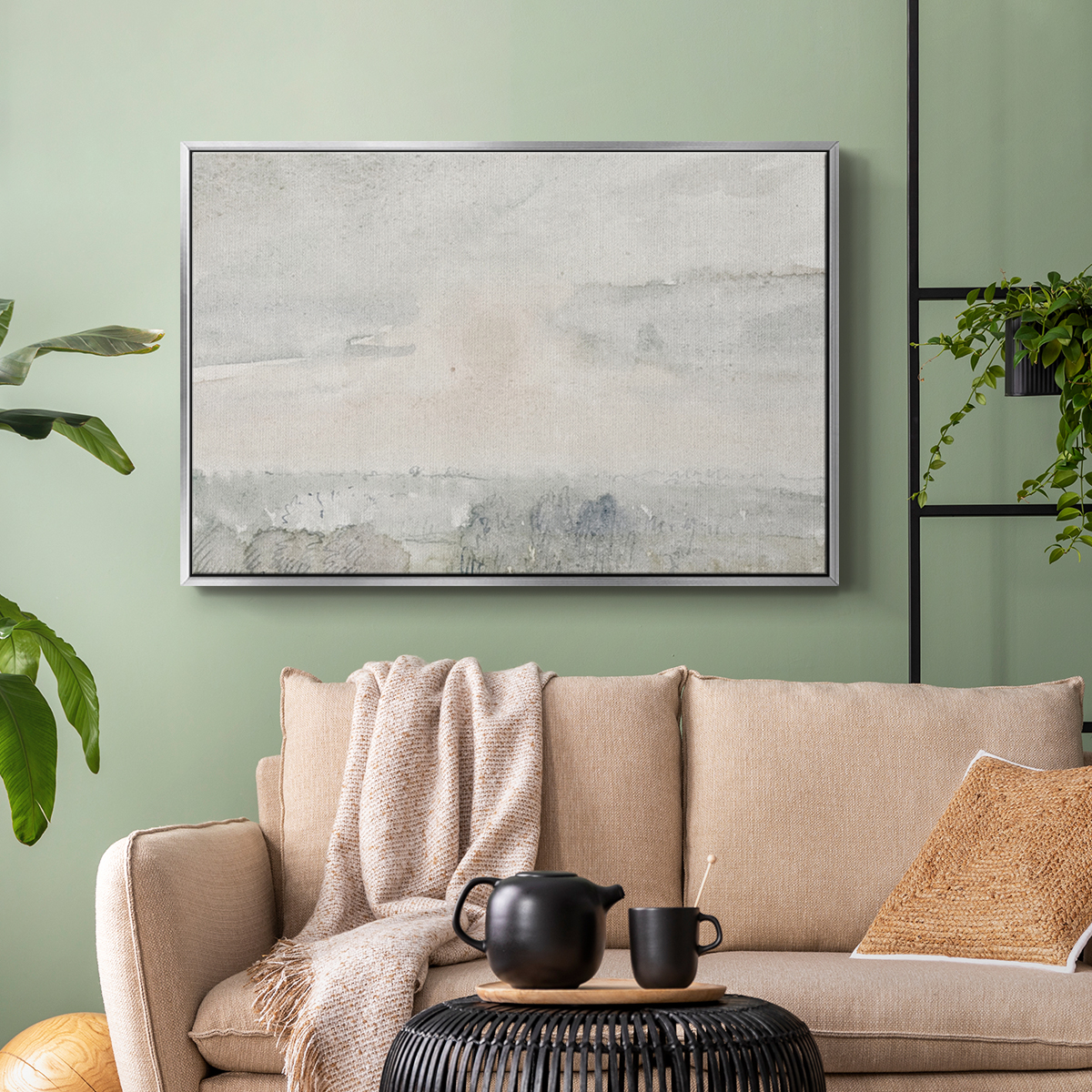 Vintage Landscape-CCCXXXIX By Wexford Home Framed in Silver Wood Gallery Wrapped Canvas 17 in. x 25 in.