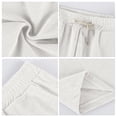 thumbnail image 5 of VV AVEORS Mens Corduroy Shorts Casual Elastic Waistband Big And Tall Shorts Solid Color Lightweight Work Short With Pockets White XL, 5 of 7