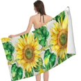 thumbnail image 3 of PHYHOO Sunflowers Printed Microfiber Sand Free Pool Towel Lightweight Oversized Quick Dry Absorbent Compact Travel Must Have for The Swimming, Yoga, Camping, Summer Cruise Ship Essenti 30x60in, 3 of 8