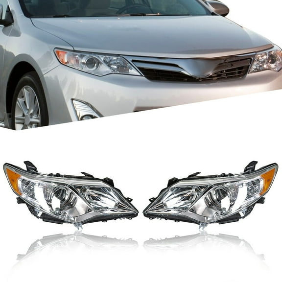 For Toyota Camry 2012-2014 Headlights Headlamps Left Right Side Halogen Clear