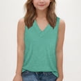thumbnail image 4 of Tdoqot Girls Cotton Tank Tops- V-Neck Sleeveless Casual Soft Kids Summer Shirts Green Size 12, 4 of 7