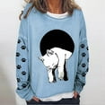 thumbnail image 1 of Chandails à Capuchon de Mode pour Femmes 2023 Oversize Texte Drôle Lettre Imprimée Col Rond Manches Longues Chandail en Molleton Ample Chandail Blouse 50 % de Rabais Liquidation Costumes Halloween/noël, 1 of 5