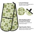 thumbnail image 4 of Dailycode Double Sided Oven Mitt with Loop Heat Resistant Kitchen Long Potholders 7" x 35" Cute Frogs with Heart, 4 of 6