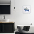 thumbnail image 2 of Stupell Industries Charming Blue Bathtub Botanical Floral Design Watercolor Border Gallery-Wrapped Canvas Print Wall Art, 17x17, by Sally Swatland, 2 of 7