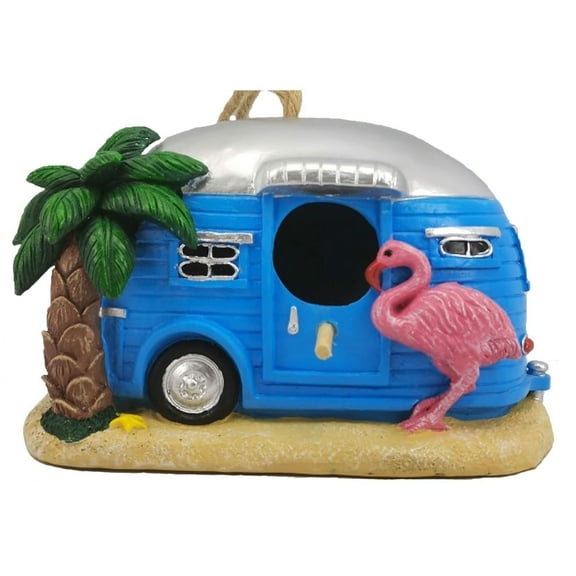 Outdoor Decorative 8" Resin Vacation Rv Bird House