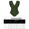 thumbnail image 5 of ZHAOCHENG Traje de baño de talla grande para mujer, traje de baño de una pieza con control de abdomen, cobertura total, traje de baño retro con volantes, 5 of 5