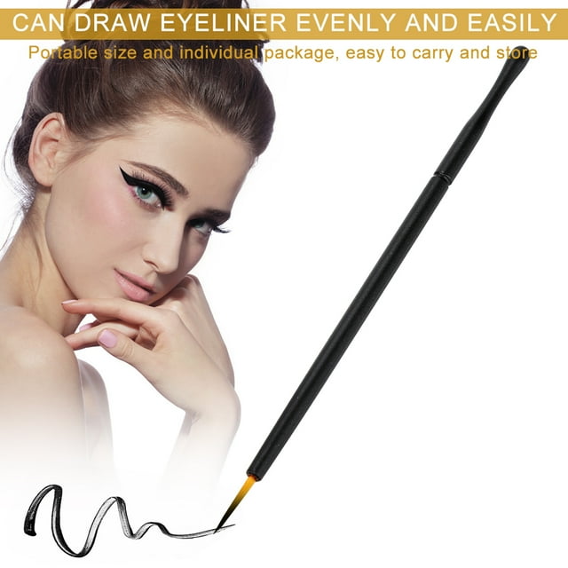 Fugacal 100pcs Pincel Delineador de Ojos Desechable, Pinceles Delineador de Ojos, Aplicador Maquillaje Delineador de Ojos Varitas Cabeza Dura Delineador de Ojos Pincel Líquido Sombra de Ojos Pincel Fugacal No se aplica