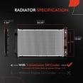 thumbnail image 2 of A-Premium Engine Coolant Radiator with Transmission Oil Cooler Compatible with Chevrolet S10 Blazer & GMC S15 Jimmy, Sonoma & Oldsmobile Bravada 4.3L, Automatic Trans, Replace# 52450021, 52450022, 2 of 8