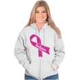 thumbnail image 5 of Breast Cancer Awareness Believe Zip Hoodie Sweatshirt Women Brisco Brands S, 5 of 6