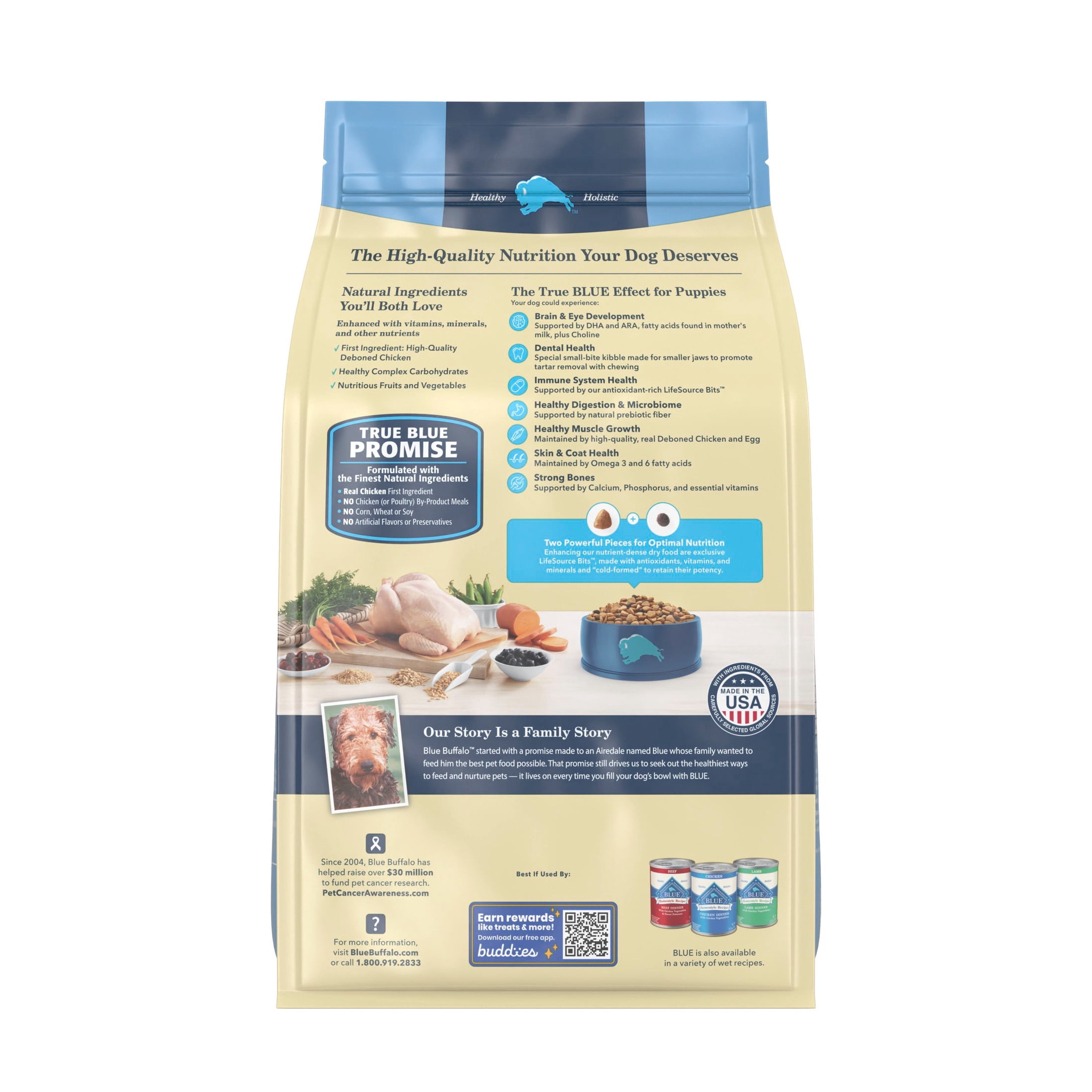 (3 pack) Blue Buffalo Life Protection Formula Puppy Dry Dog Food Chicken & Brown Rice 5lb Bag