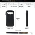 thumbnail image 6 of Hiram Genuine Leather Pencil Case with 4 Slots, Handmade Multifunctional Zipper Fountain Pen Bag, Student Stationery Pen Box (Black), 6 of 9