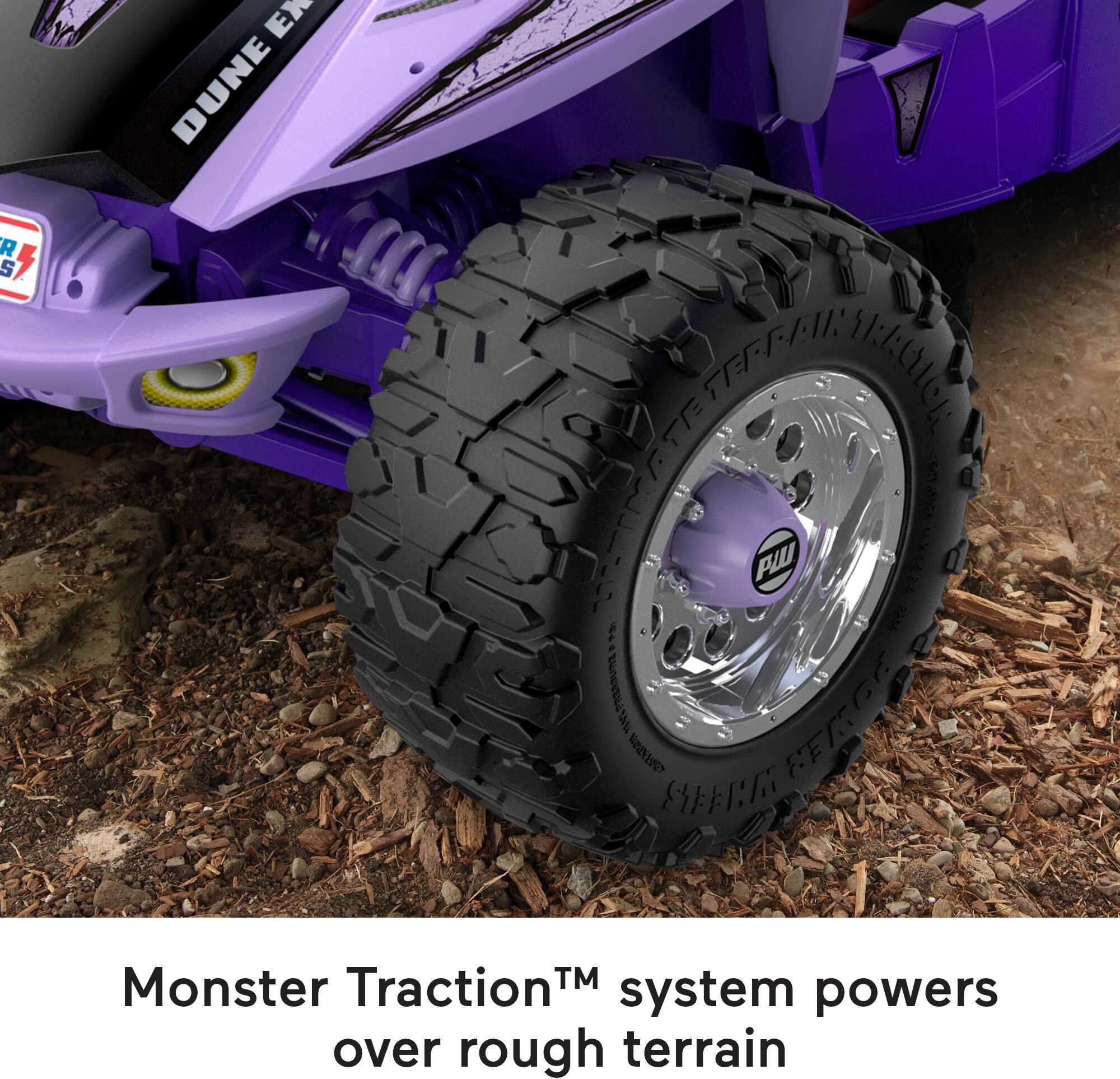 12V Power Wheels Dune Racer Extreme Battery-Powered Ride-on, Purple, for a Child Ages 3-7 - image 4 of 6