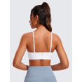 thumbnail image 2 of Sujetador deportivo CRZ YOGA Butterluxe con cuello en V acolchado blanco para mujer, 2 of 6
