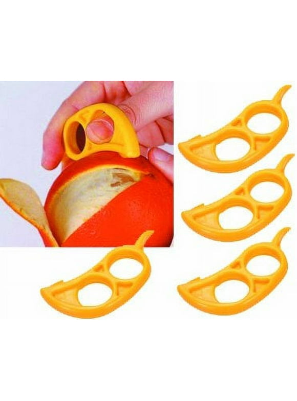 4 pack Orange Citrus Peeler - EZpeel Brand 2 Hole Style Tool
