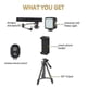 thumbnail image 3 of Vlogging Kit with Microphone, 36 LED Light, Bluetooth Remote, Smartphone Holder, Tripod, 3 of 5