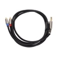 thumbnail image 4 of Cable TR Sto RCA, conector macho TRS de 1/4 pulg. a divisor TR Sto RCA Cable de micrófono TR Sto RCA elaborado por expertos, 4 of 12