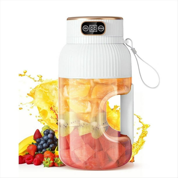 Licuadora Portátil, Licuadora Portátil Multifuncional de 40 Oz, Licuadora Eléctrica Recargable por USB para el Hogar/Viajes