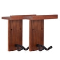 thumbnail image 1 of Estante de almacenamiento 2 uds colgador de guitarra de pared multifunción Kit de bricolaje colgador de madera de caoba montado en la pared soporte de púas tornillo fijo para guitarras eléctricas acús Tomshoo Estante de almacenamiento, 1 of 6