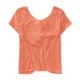 thumbnail image 1 of Camiseta básica recortada Aeropostale para mujer Naranja Extragrande, 1 of 3