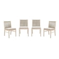thumbnail image 2 of GDF Studio Delia Chic & Durable Acacia Wood Outdoor Dining Chairs, Water Repellent Fabric & Grey Rope(Set of 4), 2 of 8