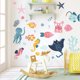 thumbnail image 5 of sweethay 3 Pieces Luminous Sticker Glowing Wallpapers Marine Self-adhesive Paper Bedroom World Room Art Decals Sticky Kindergarten Type3 NO3 sweethay HA062012-00, 5 of 6