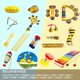 thumbnail image 1 of Juego de instrumentos musicales de 19 piezas, instrumento de percusión para niños, material didáctico para educación temprana, música para bebés y jardín de infantes, 1 of 6
