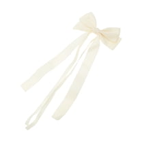Unique Bargains 1 Pc Fashion Bow Ribbon Duckbill Hair Clips Hairdo Clip White