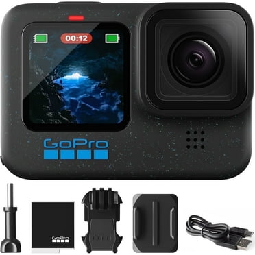 GoPro Hero12 Waterproof Action Camera, 5.3K 27MP, Black