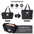 thumbnail image 4 of 5-Piece Luggage Set, 20/24/28 inch hardshell suitcases expandable duffel bag toiletry bag, Black, 4 of 7