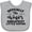 AC-Heather Grey, variant on Inktastic Officially the World's Greatest Little Sister Girls Baby Bib