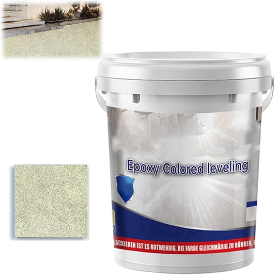 Epoxy Colored Sand Floor Paint Self Leveling, 1Kg High-gloss Marble Effect Epoxy Floor Coating Set, Non-slip & Wear-resistant, Ideal For Garage, Basement, Concrete Floors & Countertops