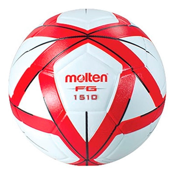 Balón de Futbol Molten F5G1510RK #5 Piel Sintética PVC Blanco Rojo