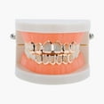 thumbnail image 2 of Unique Bargains 1 Set Fake Grills Hip Hop Teeth Grillz Rose Gold Tone, 2 of 6