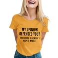 thumbnail image 1 of Camiseta con estampado sarcástico para mujer - Camiseta informal de manga corta con frases divertidas, 1 of 5