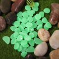 thumbnail image 1 of 100 piezas luminosas guijarros rocas mezcla de colores piedra pecera decoración (verde), 1 of 3