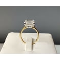 thumbnail image 5 of HeartsAndYou 2ct Emerald Cut Moissanite Engagement Ring for Women East West Solitaire 18k Yellow Gold over Silver, 5 of 9
