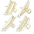 thumbnail image 2 of 4 PCS Mental Large Hair Claw Clips for Long Short Hair, Strong Hold Claw Barrettes for Thin Thick Heavy Hair, Big Non-Slip Hair Catch Barrette Jaw Clamp, Fashion Hair Styling Accessories for Women, 2 of 9