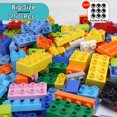 thumbnail image 1 of Bloques de construcción DIY coloridos para niños  ladrillos a granel de gran tamaño  placas Base compatibles con Duplo  juguetes educativos para niños, 1 of 7