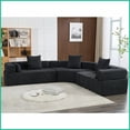 thumbnail image 3 of Modern Boucle 4-Seater Modular Curved Sofa for Living Room – Oversized Combinable Design with Pillows, 3 of 26