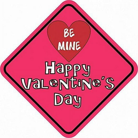 5in x 5in Happy Valentines Day Bumper Magnet Vinyl Magnetic  Window Magnets