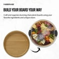 thumbnail image 5 of Farberware Build-a-Board 14-Inch Round Bamboo Charcuterie and Snack Board with Clear Locking Lid, 5 of 14