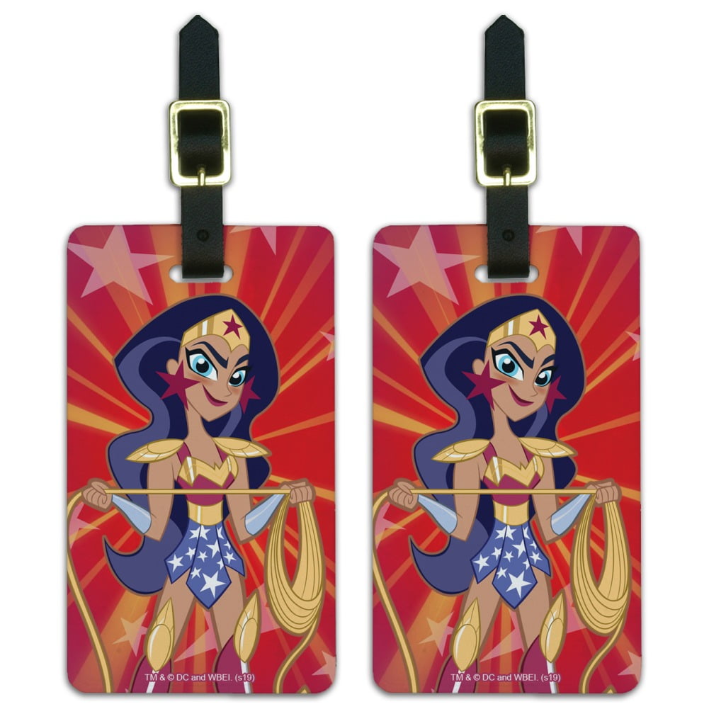 DC Super Hero Girls Wonder Woman Luggage ID Tags Suitcase CarryOn